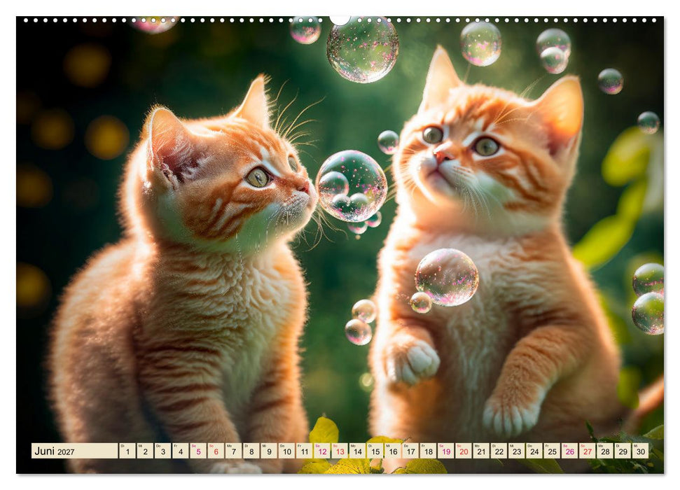 Katzen Freunde (CALVENDO Premium Wandkalender 2027)