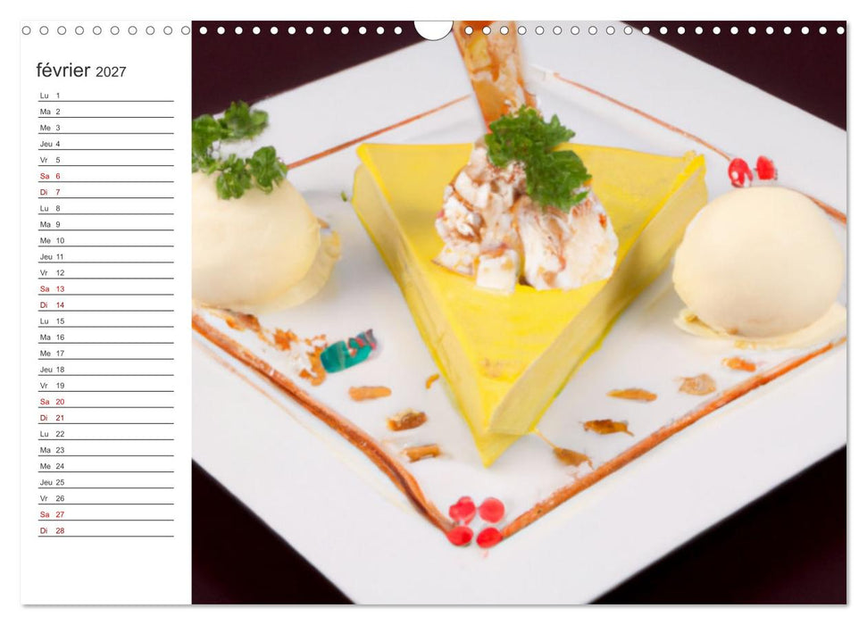 Gourmandises glacées (CALVENDO Calendrier mensuel 2027)