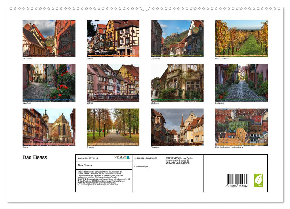 Das Elsass (CALVENDO Premium Wandkalender 2027)