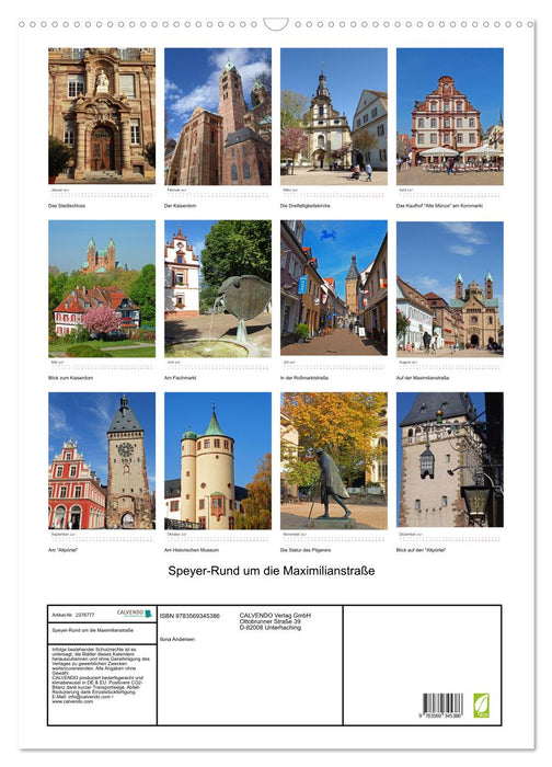 Speyer-Rund um die Maximilianstraße (CALVENDO Wandkalender 2027)