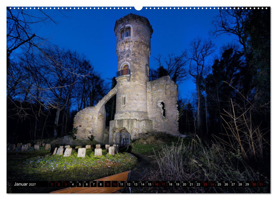 Sachsen-Anhalt zur blauen Stunde (CALVENDO Premium Wandkalender 2027)