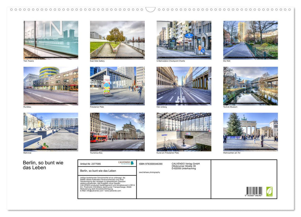 Berlin, so bunt wie das Leben (CALVENDO Wandkalender 2027)