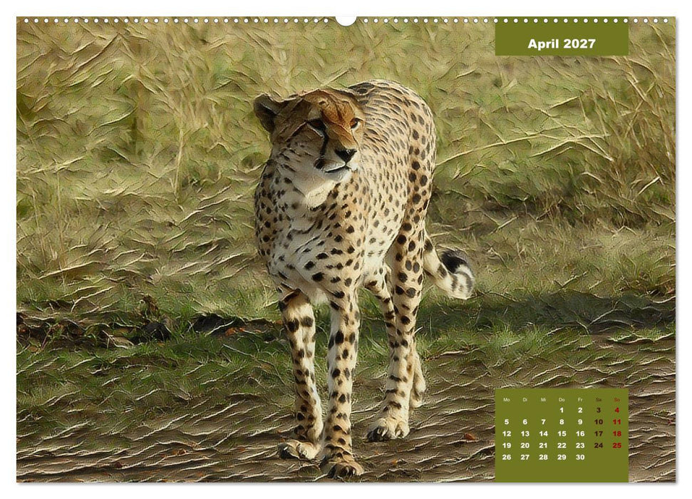 Faszination Grosskatzen gemalt in Öl (CALVENDO Premium Wandkalender 2027)