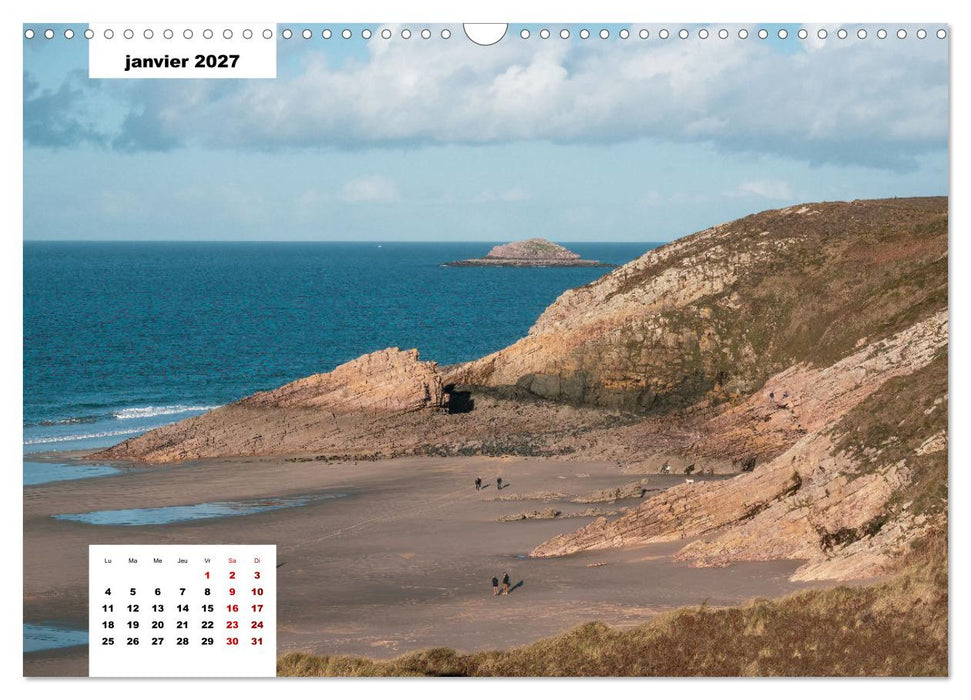 La Bretagne. La côte d'Emeraude et la côte de Penthièvre (CALVENDO Calendrier mensuel 2027)