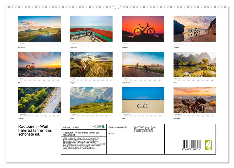 Radtouren - Weil Fahrrad fahren das schönste ist. (CALVENDO Premium Wandkalender 2027)