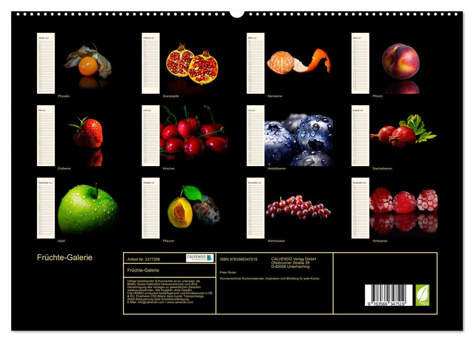 Früchte-Galerie (CALVENDO Premium Wandkalender 2027)