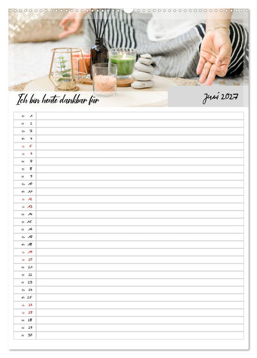 Ich bin dankbar - ein Jahr voller Yoga und Achtsamkeit - Yoga Kalender (CALVENDO Wandkalender 2027)