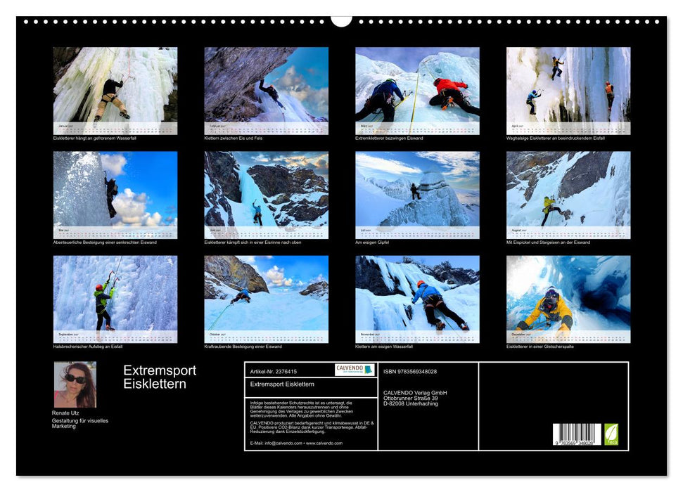 Extremsport Eisklettern (CALVENDO Wandkalender 2027)