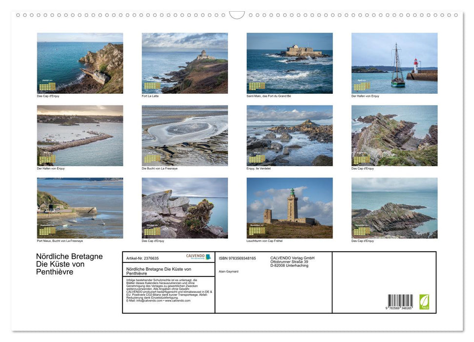 Nördliche Bretagne Die Küste von Penthièvre (CALVENDO Wandkalender 2027)