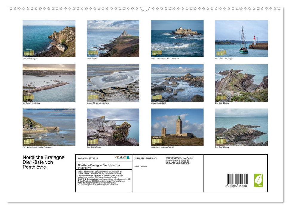 Nördliche Bretagne Die Küste von Penthièvre (CALVENDO Premium Wandkalender 2027)