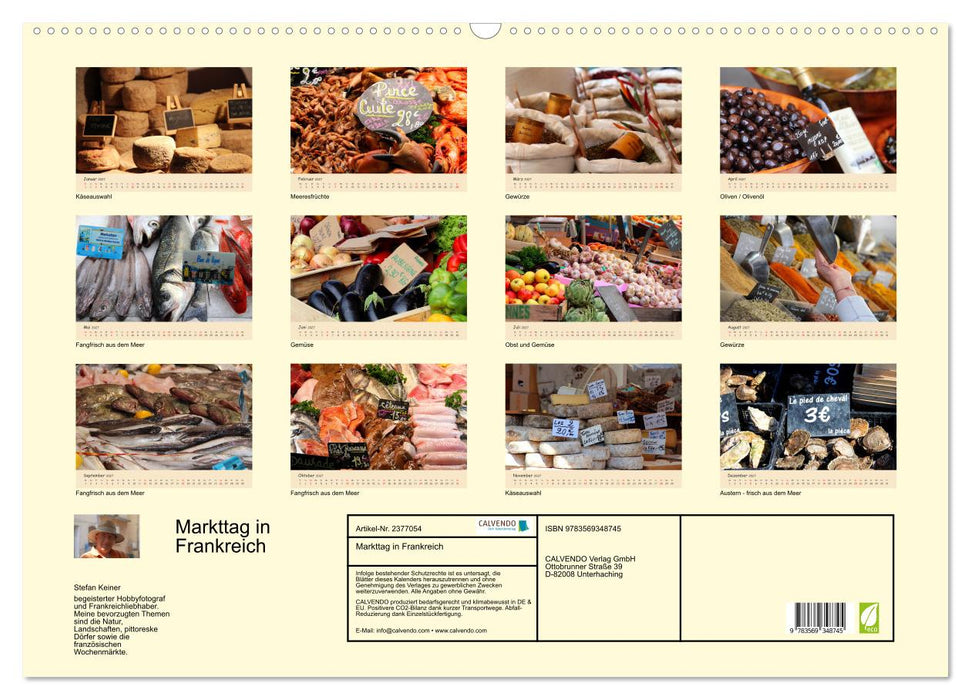 Markttag in Frankreich (CALVENDO Wandkalender 2027)