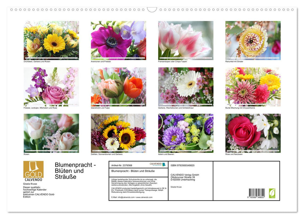 Blumenpracht - Blüten und Sträuße (CALVENDO Wandkalender 2027)