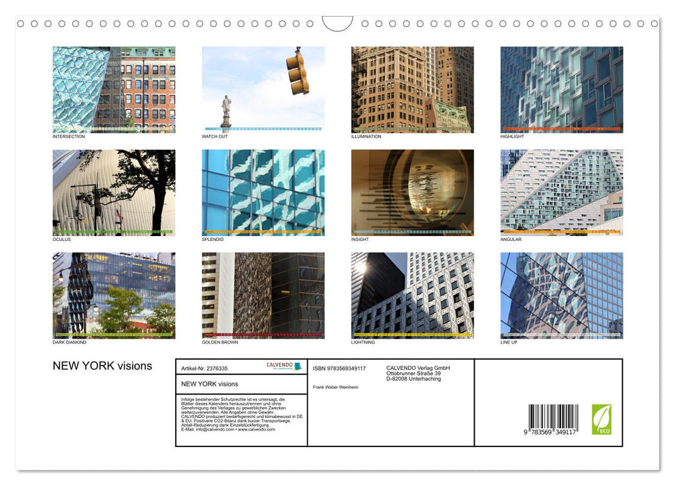 NEW YORK visions (CALVENDO Wandkalender 2027)