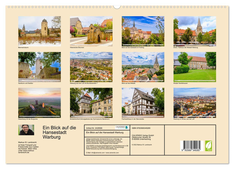 Ein Blick auf die Hansestadt Warburg (CALVENDO Premium Wandkalender 2027)