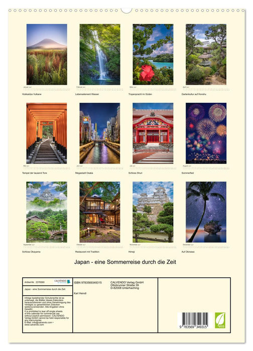 Japan - eine Sommerreise durch die Zeit (CALVENDO Premium Wandkalender 2027)