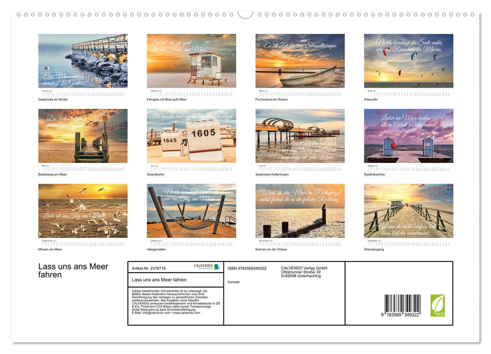 Lass uns ans Meer fahren (CALVENDO Premium Wandkalender 2027)