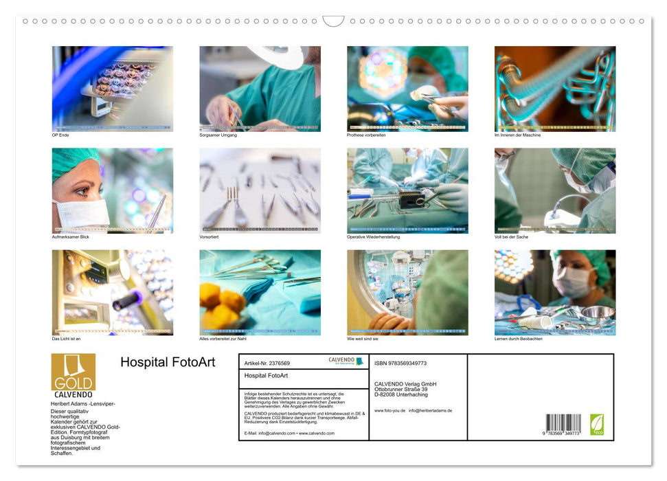 Hospital FotoArt (CALVENDO Wandkalender 2027)