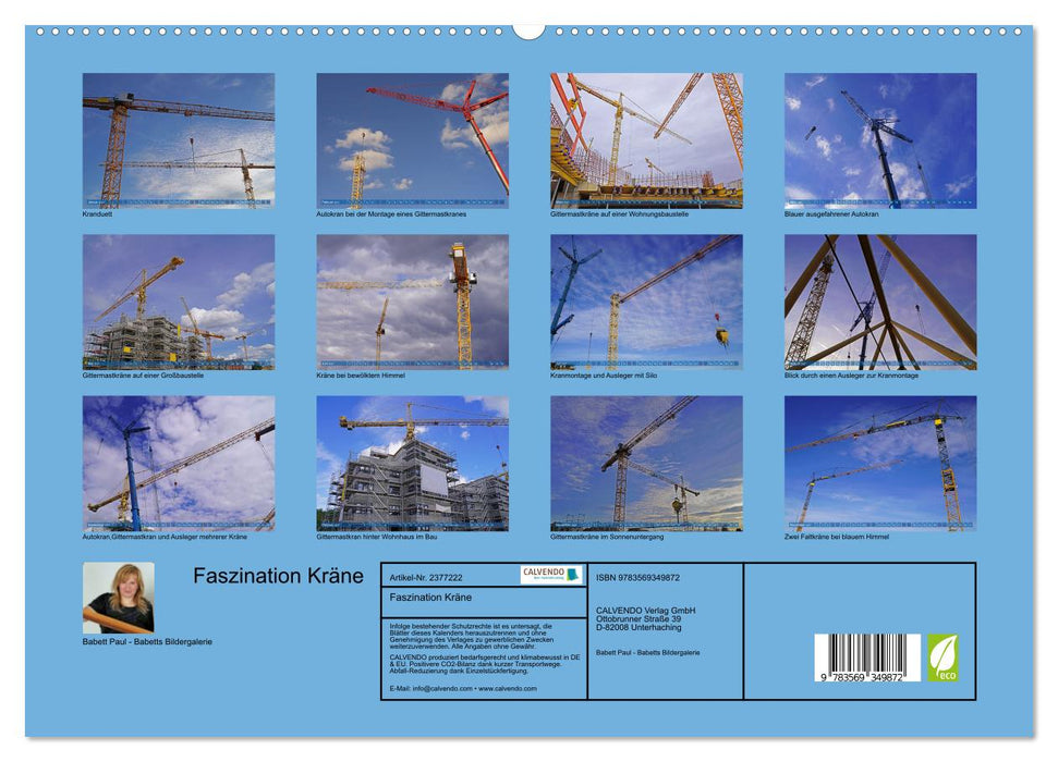 Faszination Kräne (CALVENDO Premium Wandkalender 2027)