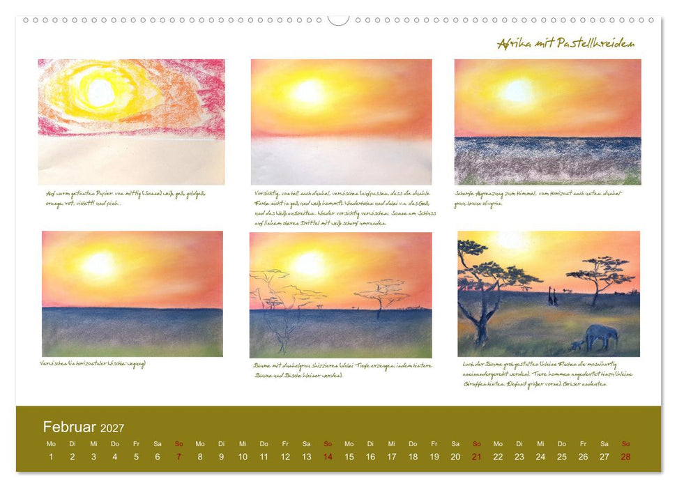 Voller Freude mit Malen durch das Jahr! 12 ausführliche Schritt-für-Schritt-Anleitungen (CALVENDO Wandkalender 2027)