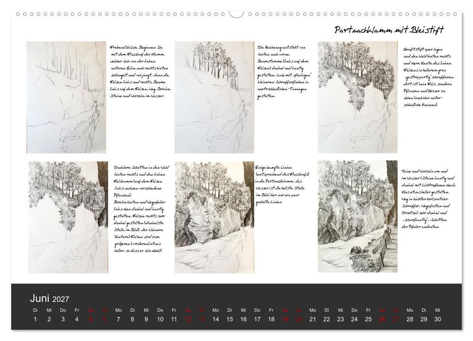 Voller Freude mit Malen durch das Jahr! 12 ausführliche Schritt-für-Schritt-Anleitungen (CALVENDO Wandkalender 2027)
