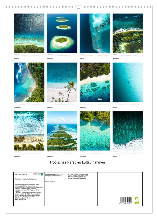 Tropisches Paradies Luftaufnahmen (CALVENDO Wandkalender 2027)