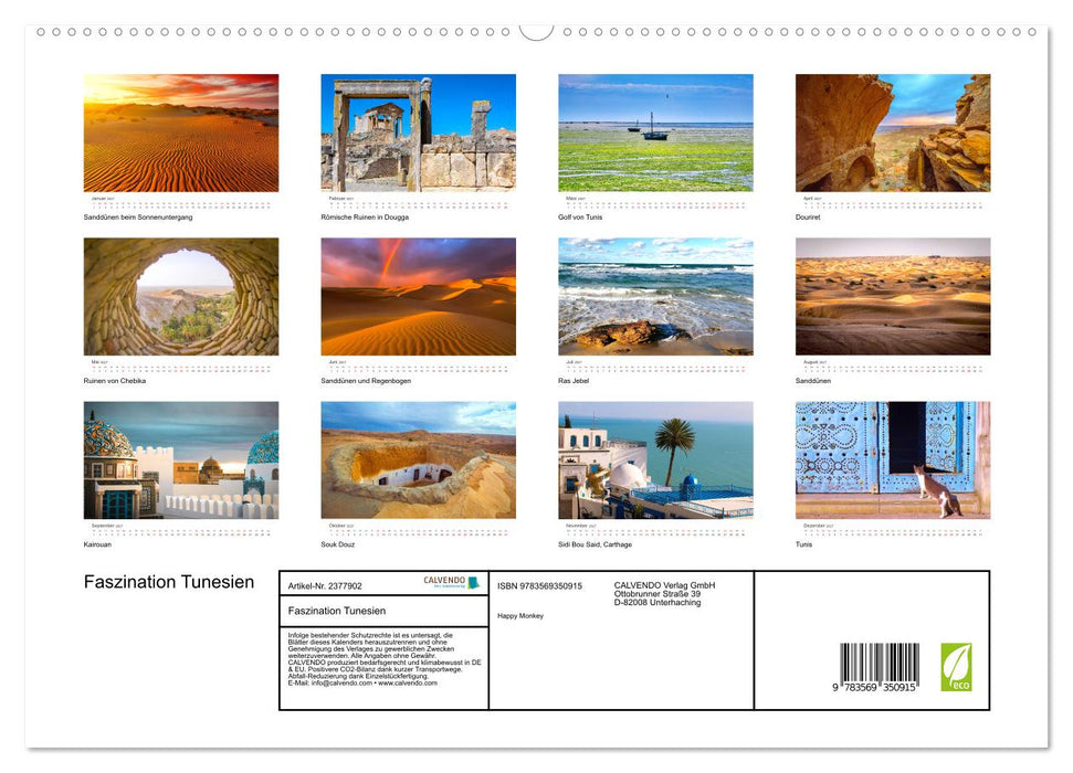 Faszination Tunesien (CALVENDO Premium Wandkalender 2027)