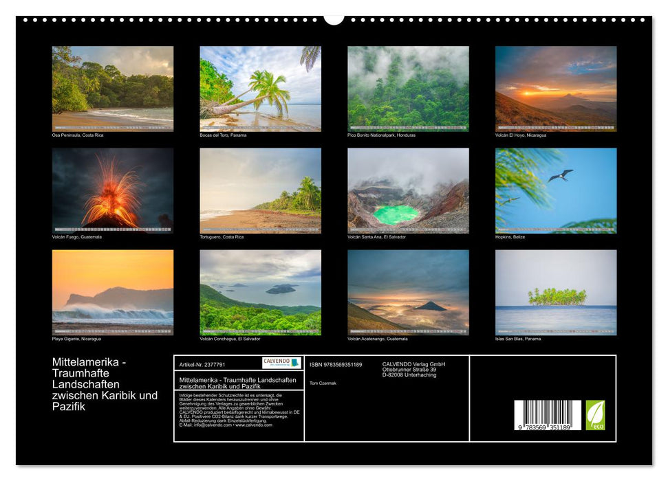 Mittelamerika - Traumhafte Landschaften zwischen Karibik und Pazifik (CALVENDO Premium Wandkalender 2027)