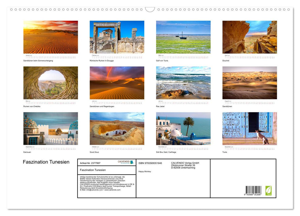 Faszination Tunesien (CALVENDO Wandkalender 2027)