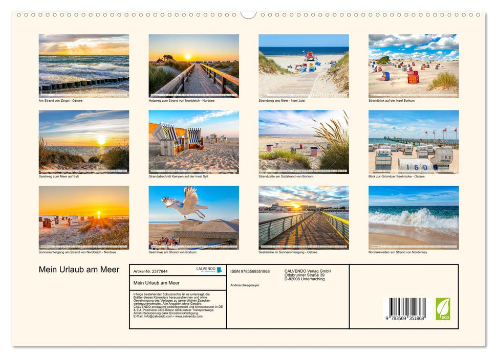 Mein Urlaub am Meer (CALVENDO Premium Wandkalender 2027)