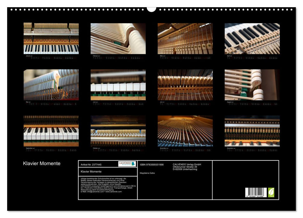 Klavier Momente (CALVENDO Wandkalender 2027)