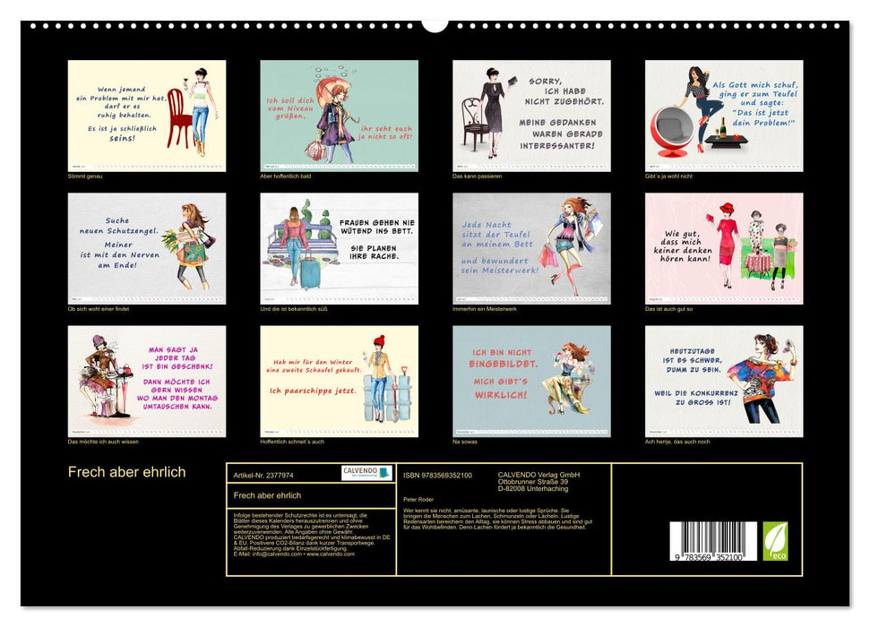 Frech aber ehrlich (CALVENDO Premium Wandkalender 2027)