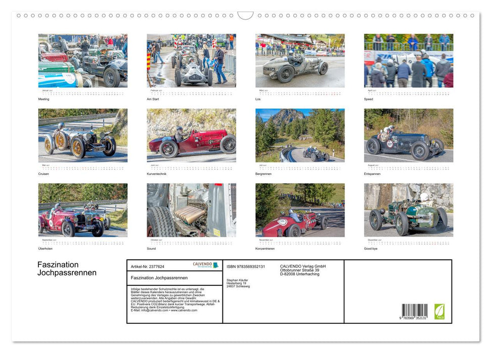 Faszination Jochpassrennen (CALVENDO Wandkalender 2027)