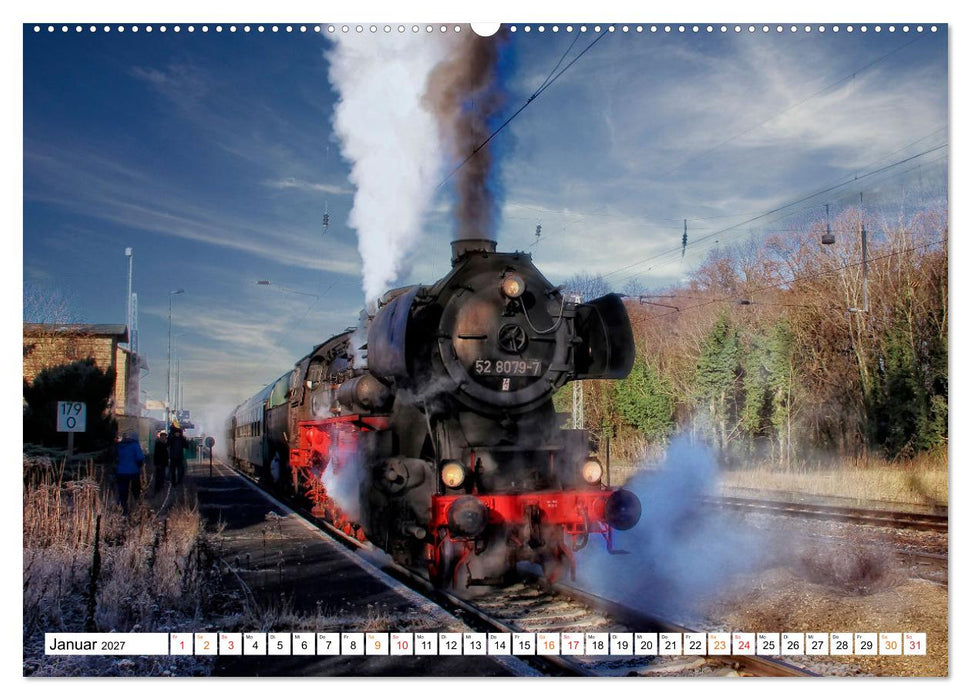 Dampflokomotiven - geliebte Kraftpakete (CALVENDO Premium Wandkalender 2027)