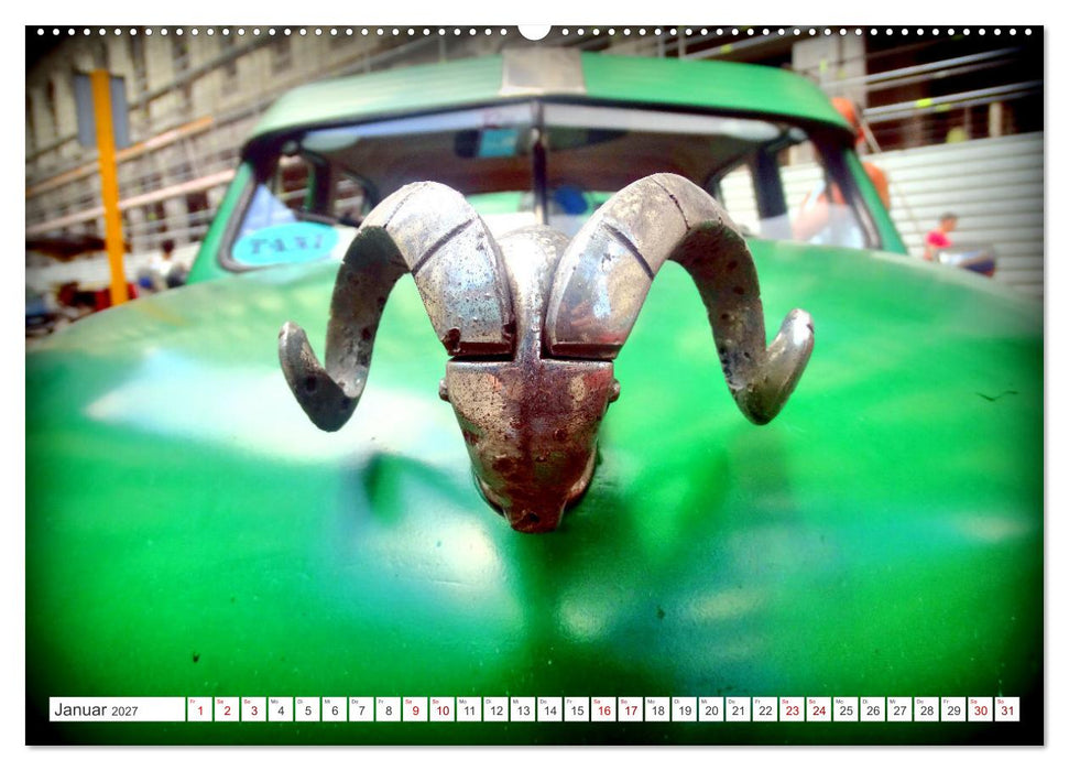 Tierische Oldtimer - Markante Kühlerfiguren (CALVENDO Wandkalender 2027)