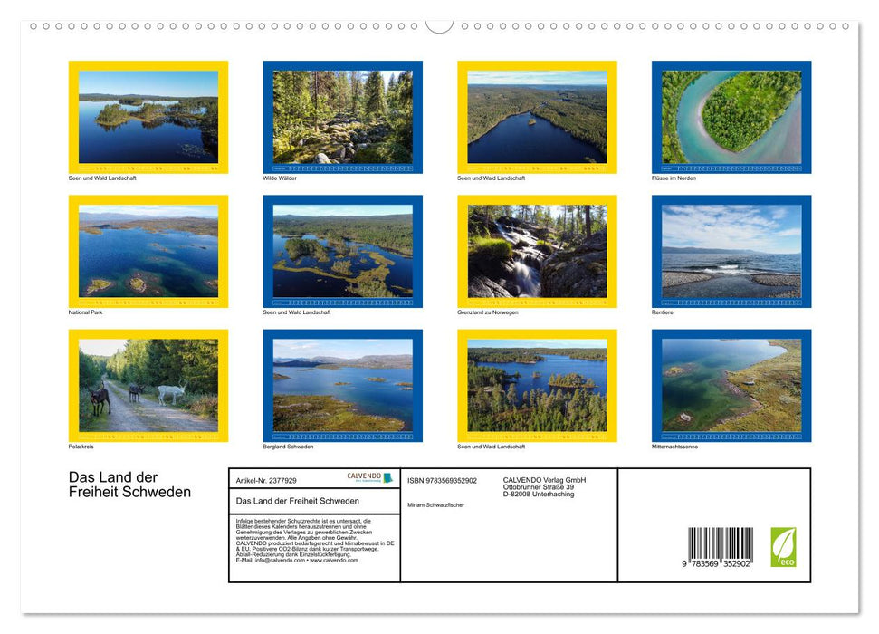 Das Land der Freiheit Schweden (CALVENDO Premium Wandkalender 2027)