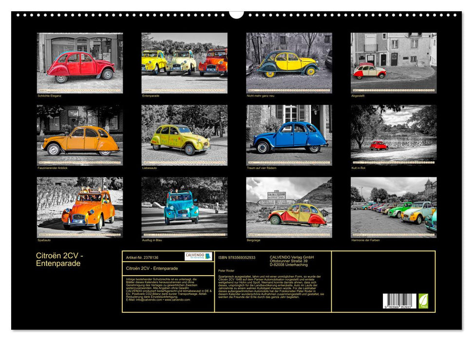 Citroën 2CV - Entenparade (CALVENDO Wandkalender 2027)
