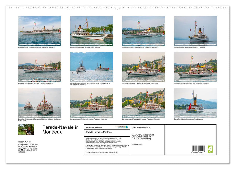 Parade-Navale in Montreux (CALVENDO Wandkalender 2027)