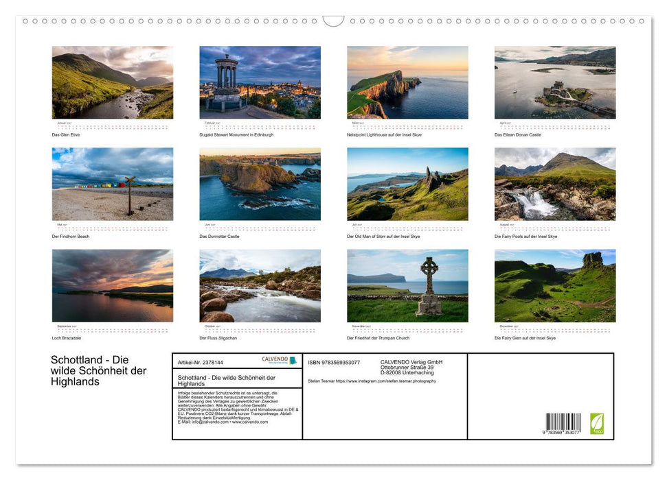 Schottland - Die wilde Schönheit der Highlands (CALVENDO Wandkalender 2027)