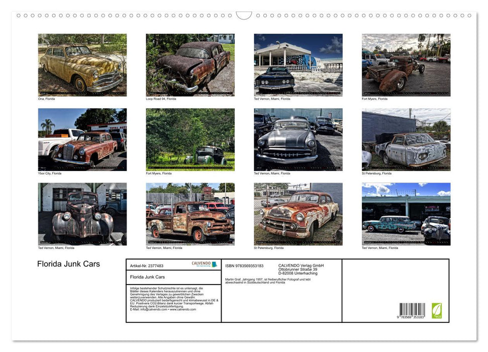 Florida Junk Cars (CALVENDO Wandkalender 2027)