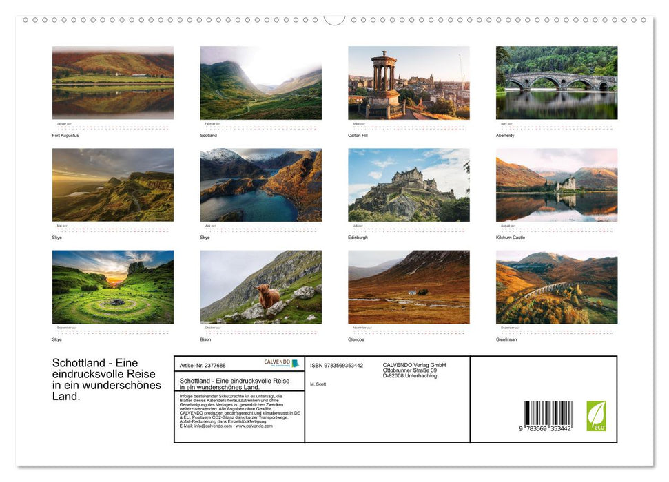 Schottland - Eine eindrucksvolle Reise in ein wunderschönes Land. (CALVENDO Premium Wandkalender 2027)
