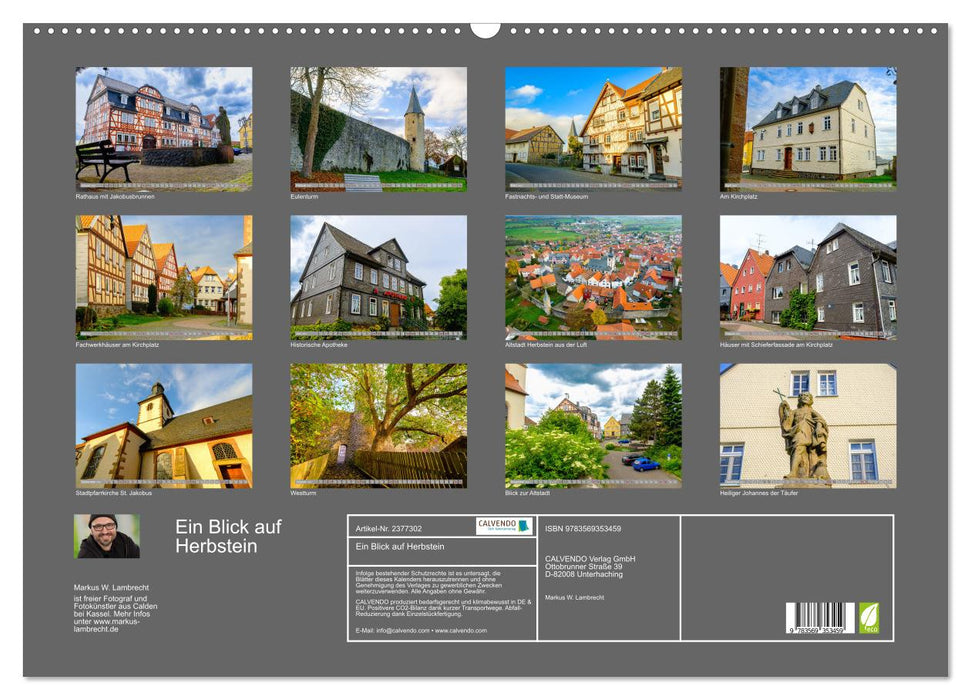 Ein Blick auf Herbstein (CALVENDO Wandkalender 2027)