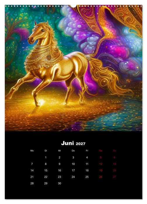 Pferde im goldenen Kleid (CALVENDO Premium Wandkalender 2027)