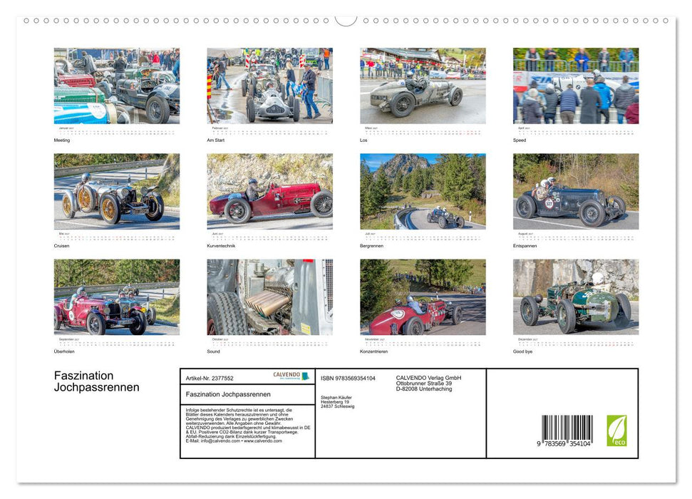 Faszination Jochpassrennen (CALVENDO Premium Wandkalender 2027)