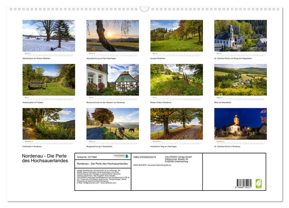 Nordenau - Die Perle des Hochsauerlandes (CALVENDO Wandkalender 2027)