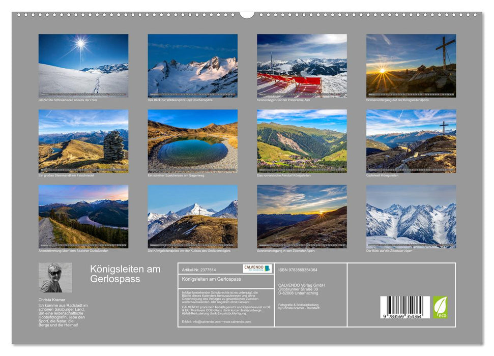 Königsleiten am Gerlospass (CALVENDO Premium Wandkalender 2027)