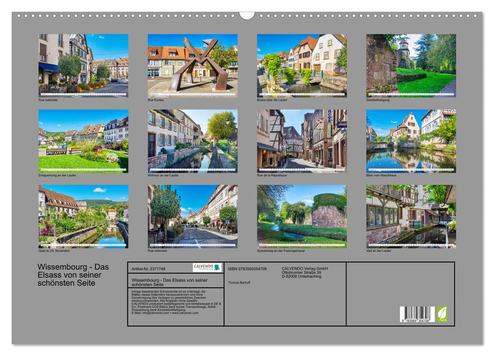 Wissembourg - Das Elsass von seiner schönsten Seite (CALVENDO Wandkalender 2027)