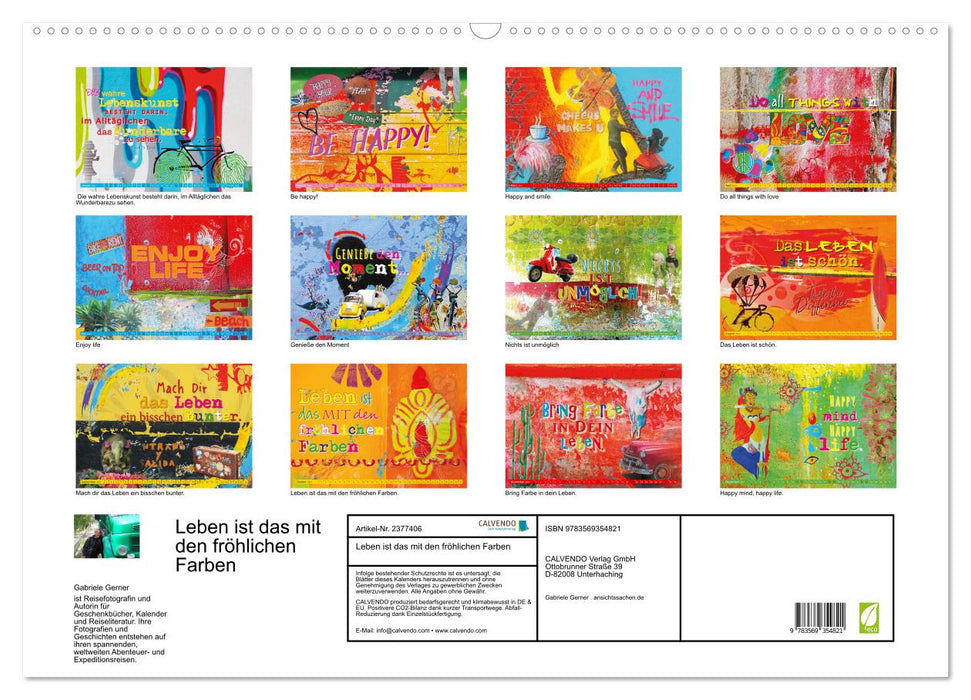Leben ist das mit den fröhlichen Farben (CALVENDO Wandkalender 2027)