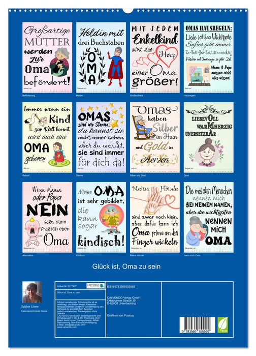 Glück ist, Oma zu sein (CALVENDO Premium Wandkalender 2027)