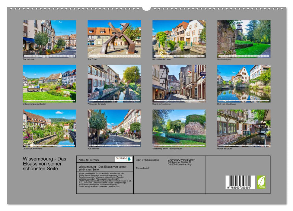 Wissembourg - Das Elsass von seiner schönsten Seite (CALVENDO Premium Wandkalender 2027)