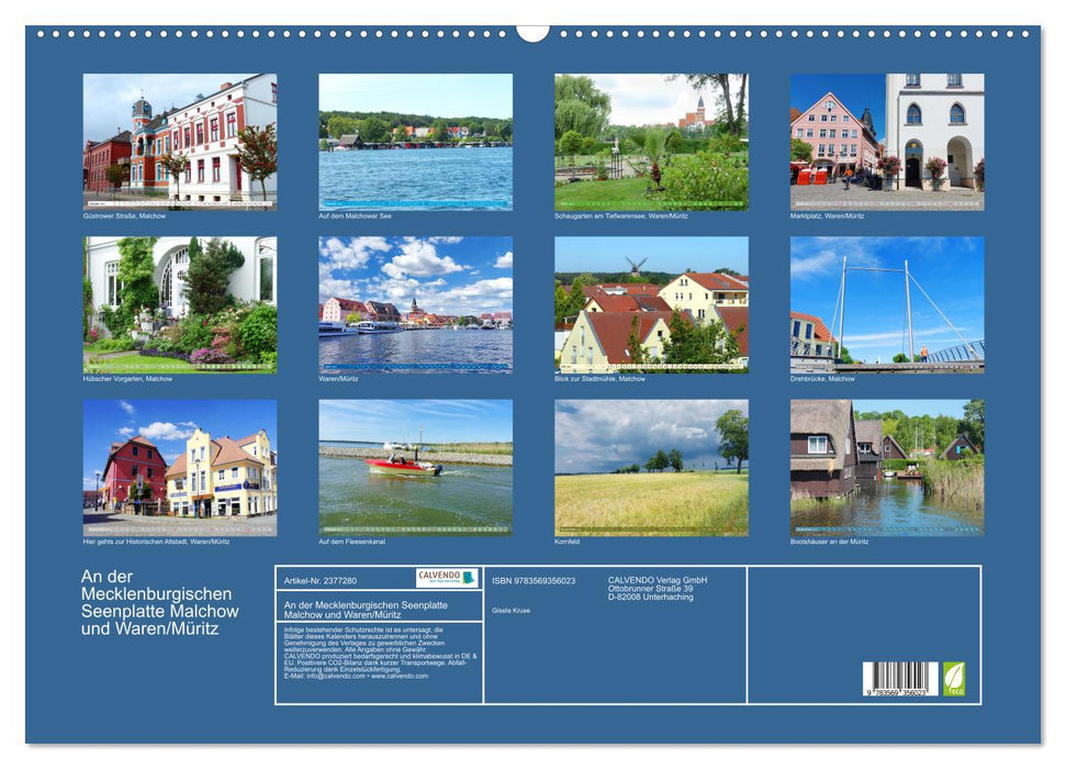 An der Mecklenburgischen Seenplatte Malchow und Waren/Müritz (CALVENDO Wandkalender 2027)